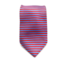 Nautica Mens Narrow Tie 100% Silk Accessory Striped Suit Business Red Blue Slim - £11.95 GBP