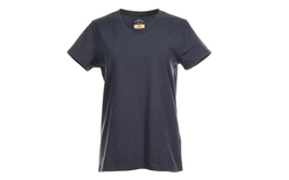Blue Mountain YKL-9072 Navy Heather-Colored Short-Sleeve V-Neck T-Shirt, Size 2X - £16.92 GBP