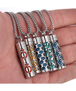 Aromatherapy Perfume Bottle Pendant – Titanium Steel Essential Oil Necklace - $21.20
