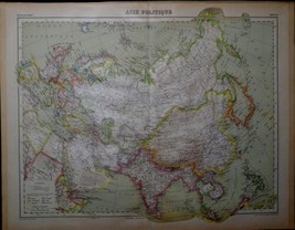 Asie Politique Map Atlas Universel Hachette Asia China - £27.33 GBP