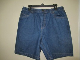 Men&#39;s Haband Casual Joe Blue Jean Denim Shorts tagged 38 elastic waist is 34-35&quot; - £11.67 GBP