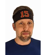 Football Headband 15 Black Sweatband Costume - £8.91 GBP