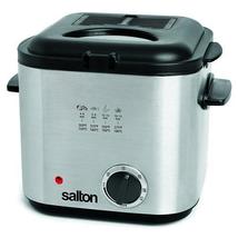 Salton DF1539 Easy Clean Compact Deep Fryer Stainless Steel 1.2 Liters - £47.38 GBP