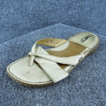 Born  Women Flip Flop Sandal Shoes Tan Leather Size 7 Medium - £19.46 GBP