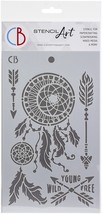 Ciao Bella Stencil Art Texture Stencil 5&quot;X8&quot;-Dreamcatcher - £7.25 GBP