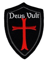 Deus Vult Cross Shield Christian Templar Knight in God Wills Hook Patch (DSV2) - £7.03 GBP