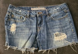 Refuge Women&#39;s Junior&#39;s Cut Off Denim Jean Shorts Size 1 (C9) - £8.10 GBP