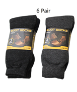 6-Pair Men’s All-Season Work Boot Socks – Soft &amp; Durable, Size 10-13, Mi... - $17.54 CAD