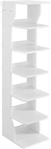 Vasagle Wood Shoe Rack, 6-Tier Slim Shoe Storage Rack,, White Ulbs200T14 - £44.00 GBP