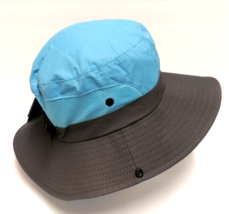 Children&#39;s Unisex Sun Protection Hat UPF 50+ Blue Grey Adjustable Closure - £11.17 GBP