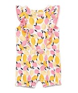 Emporio Baby Yellow &amp; Pink Lemons Ruffle-Trim Romper Yellow Size 12 months - $13.63 CAD