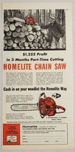 1957 Print Ad Homelite EZ-6 Chain Saws Ernest Schmiedel Pennsylvania Farmer - £11.03 GBP
