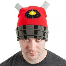 Doctor Who Red Dalek Image Knitted Licensed Beanie Hat, BIOWORLD NEW UNWORN - $11.64