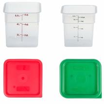 Cambro Containers With Lids - 4 Quart and 6 Quart Food Storage Set - 2 Pack - $32.01