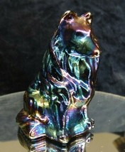 Mosser Glass Collie Puppy Dog Ruby Carnival Figurine - £38.45 GBP