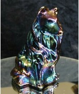 Mosser Glass Collie Puppy Dog Ruby Carnival Figurine - £38.53 GBP