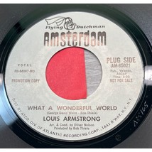 Louis Armstrong What a Wondeful World / His Father 45 Jazz WLP Promo VG+ - £25.42 GBP