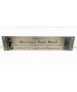Rolls-Royce Camargue Mulliner Park Ward Pininfarina Sill Plate PW63223 C... - $2,692.51 MXN