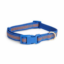 YOULY The Wanderer Blue Stitched Dog Collar, Large - $16.82