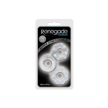 Renegade Chubbies Cock Rings 3-Pack Clear - £13.32 GBP