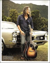 Metallica Kirk Hammett Gibson Acoustic guitar 1967 Pontiac GTO car pin-up photo - $4.01