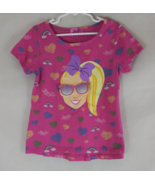 Jojo Siwa Girl Pink Rainbow Heart Print Short Sleeve T-Shirt Girl&#39;s Smal... - $10.81 CAD