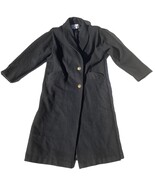 Worthington Essential Overcoat Trench Womens Size 6 Black Wool Button Ja... - $871.16 MXN