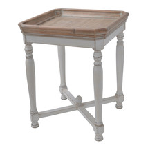 Whitewashed Farmhouse Alcott Side Table 20&quot;X20&quot;X25&quot; - £143.88 GBP