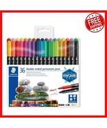Waterproof Double-Ended Permanent Marker Set: 36 Colors for Creative Exp... - $799.01 MXN