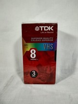 New Factory Sealed 3-Pack TDK T-160 Superior Quality Blank VHS Video Tapes - £14.64 GBP