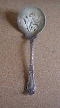 1902 Gorham Sterling Silver Poppy Cucumber Tomato Pierced Serving Spoon - $150.00