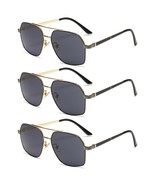3 PK Unisex Retro Aviator Pilot Fashion Classic Sunglasses for Men Women... - £8.55 GBP