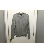 Brooks Brothers 346 Supima Cotton V Neck Pullover Sweater Gray Men&#39;s SZ ... - €10,18 EUR