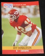 1990 Pro Set Jeff Donaldson 528 Kansas City Chief NFL Football Sports Card, RARE - £12.60 GBP