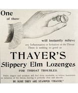 Thayer&#39;s Slippery Elm Tabs Medicine 1894 Advertisement Victorian Medical... - $28.07 CAD