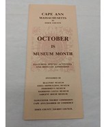 Vintage Cape Ann Massachusetts Essex County Travel Brochure - $10.40