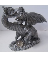 Dragon Statue  w/ Rider Detailed Distressed 6&quot; Heavy Fantasy Display Figure - $38.42