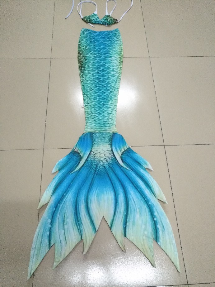 Aqua Fairy Swimmable Fabric Mermaid Tail for Women and Kids