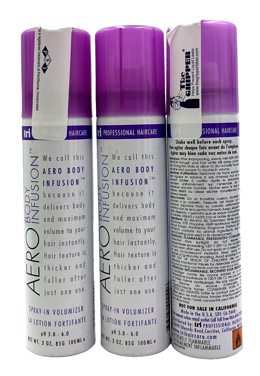 TRI Professional Haircare Aero Body Infusion 3 oz-3 Pack
