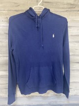 Polo Ralph Lauren Lightweight Sweater Pullover Hoodie Men Adult M Blue Shirt - $39.59