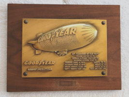 Good Year Airship Operations 3D Plaque On Wood - £23.96 GBP