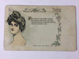 1906 Art Nouveau Romance card, Adolph Selige Co. Bismarck , Mo - £6.35 GBP
