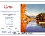 United Airlines Issued In Flight Menu Lake Fishing UNP Chrome Postcard V15 - $3.91