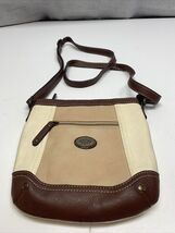 Born Concept Purse Brown Tan Ivory Leather Cross Body Adjustable Strap KG - $9.89