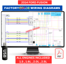 2014 ford Fusion Complete Color Electrical Wiring Diagram Manual USB - $24.95