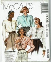 McCalls Sewing Pattern 3993 Misses Blouse Size 8 10 12 VTG - £7.02 GBP