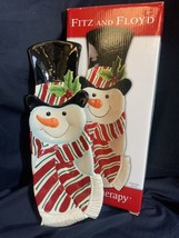 Fitz &amp; Floyd Christmas Snack Theraphy Snowman Server 2005 in original box - $12.11