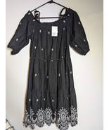 NWT H/M White Dress black boho embroidered off the shoulder size Small(r... - $40.96 CAD