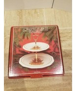 2-Tiered Serving Tray Dinner &amp; Luncheon Plates Christmas Heritage Pfaltz... - $27.34 CAD