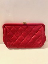 Authenticity Guarantee 
Beautiful CHANEL Vintage Quilted Red Lambskin Leather... - $1,386.00